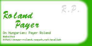 roland payer business card